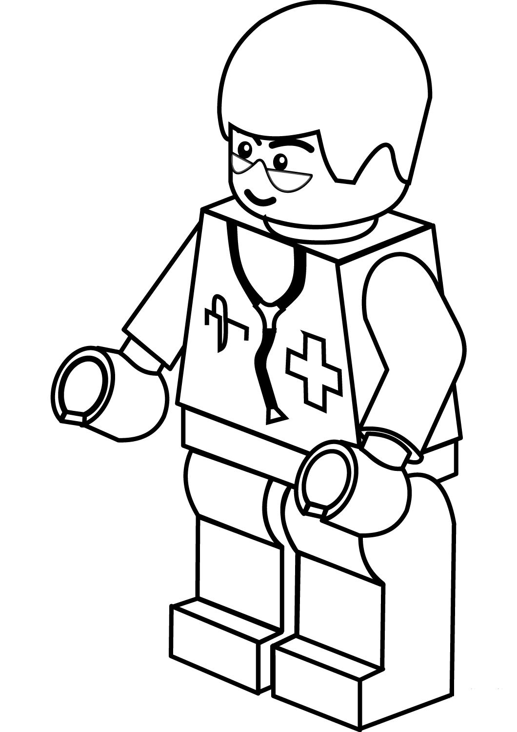 Coloring pages lego doctor coloring page