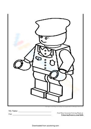 Free printable lego coloring pages for kids adults