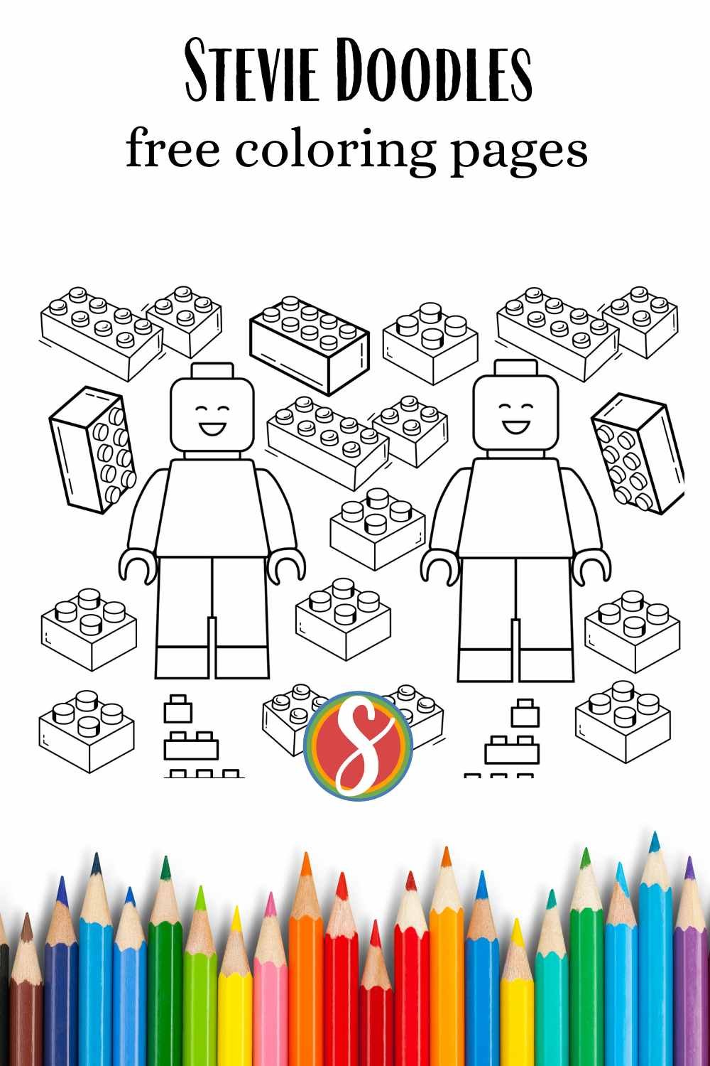 Free lego coloring pages â stevie doodles