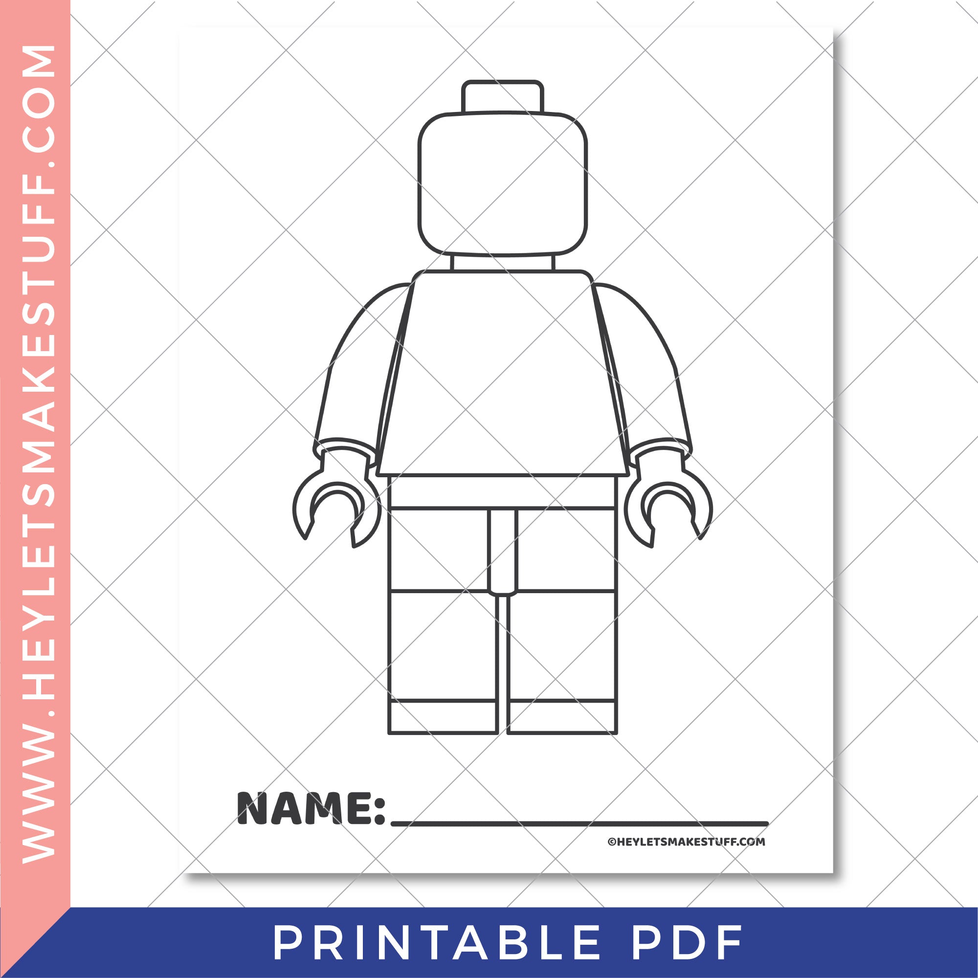 Printable brick person coloring page â hey lets make stuff