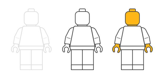 Lego character template