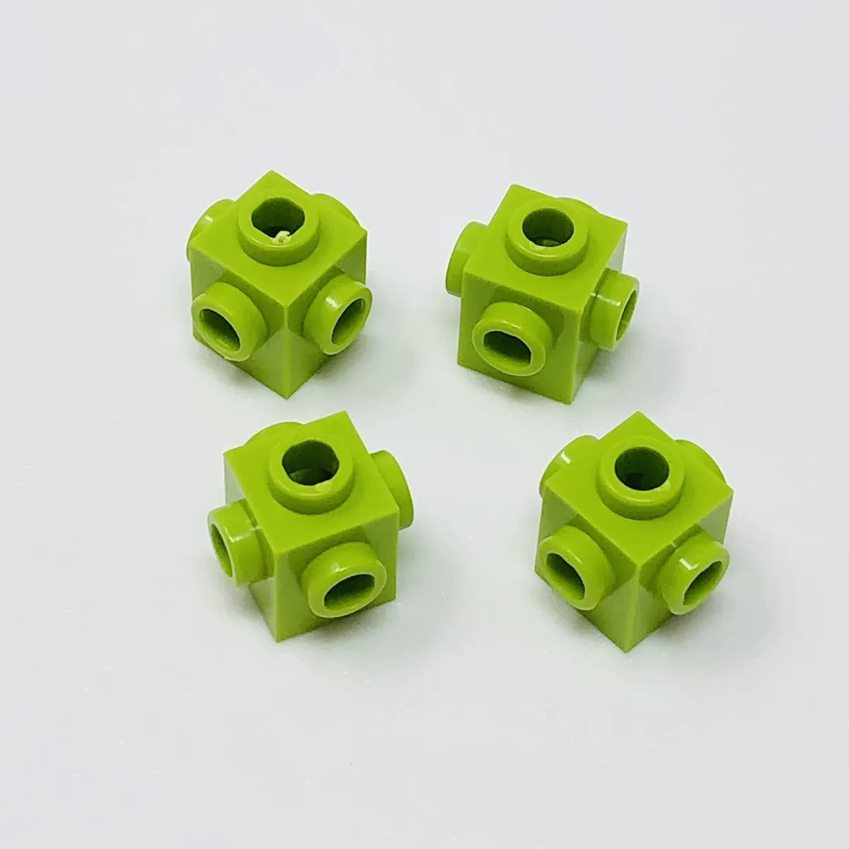 Lego parts brick modified x w studs on sides lime