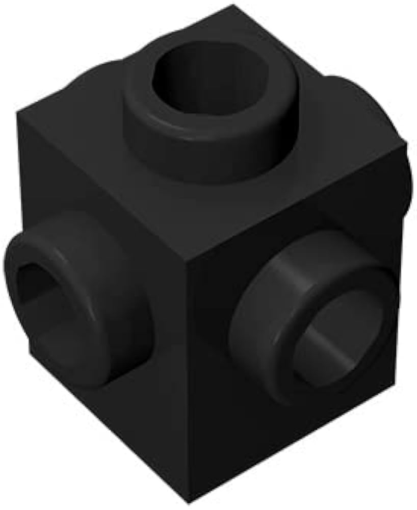 Classic building bulk brick x with studs on sides piece black building brick x with studs on sides patible with lego parts and pieces colour black tools