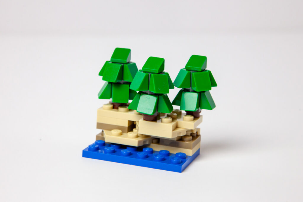 Mini door county bluffs lego kit and instructions