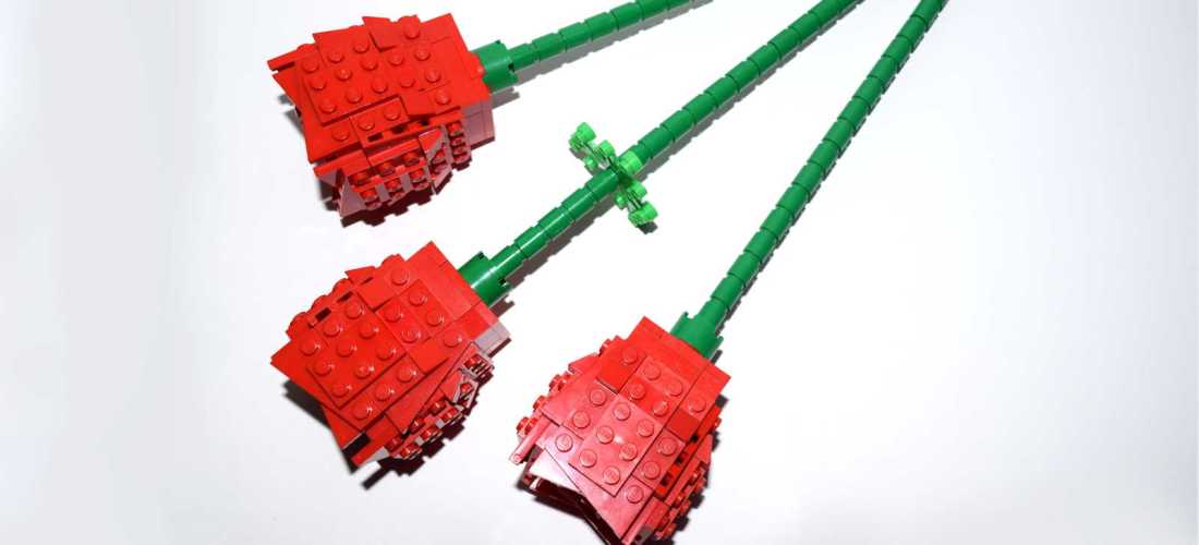 How to build a lego rose