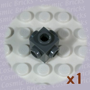 Lego dark stone grey brick modified x studs sides singlen