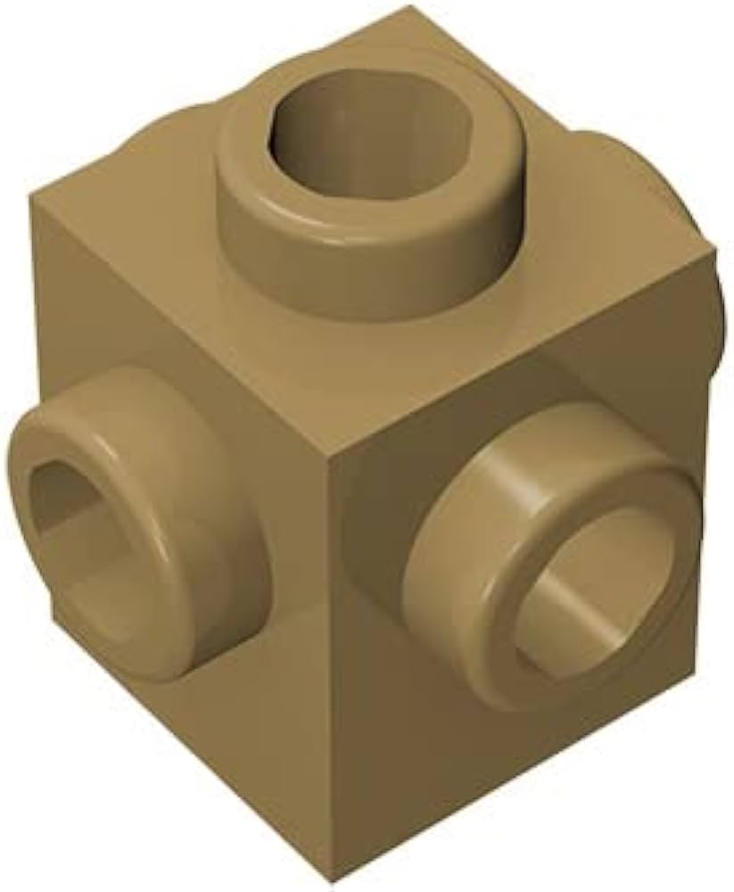 Classic building bulk brick x with studs on sides piece earth yellow building brick x with studs on sides patible with lego parts and pieces colour earth yellow