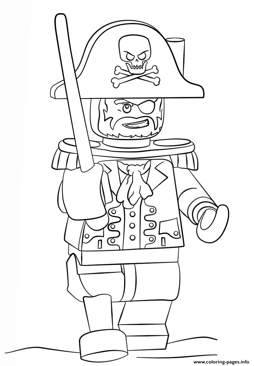 Lego pirate coloring page printable