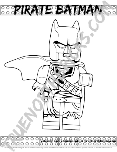 Pirate batman coloring page