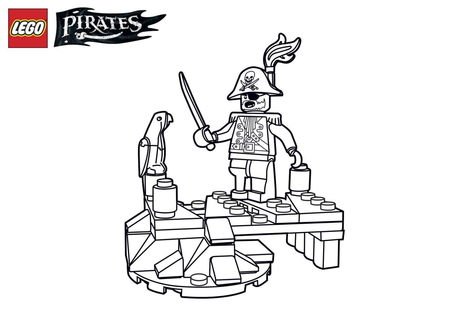 Coloring pages lego pirates print free