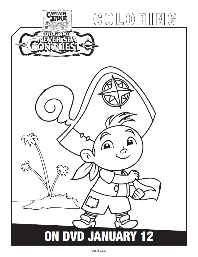 Free printable jake and the never land pirates coloring pages