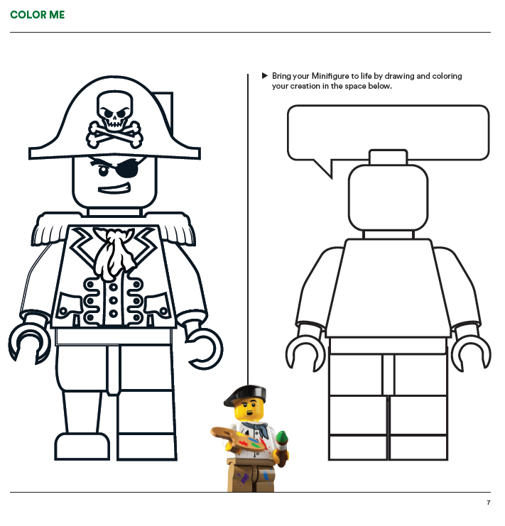 Coloring sheet lego shark suit guy