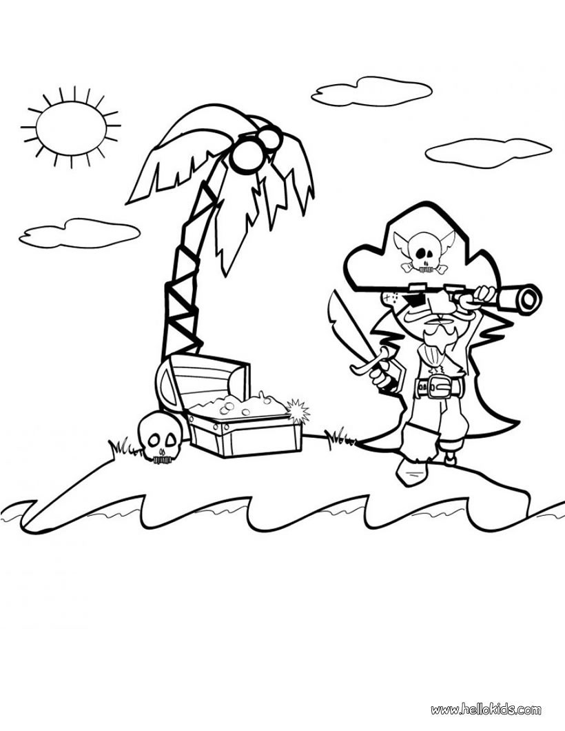 Pirate coloring pages