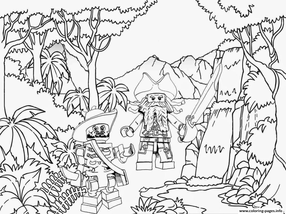 Lego pirates jungle coloring page printable