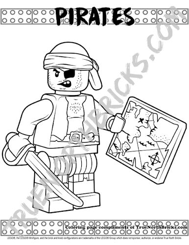 Pirate minifigure monday free coloring page