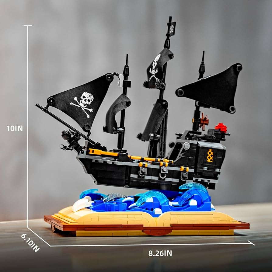 Uncle brick black hawk pirates ship model building blocks sets pirate ship toys for kids