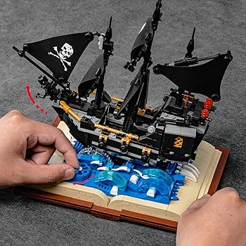 Uncle brick black hawk pirates ship model building blocks sets pirate ship toys for kids