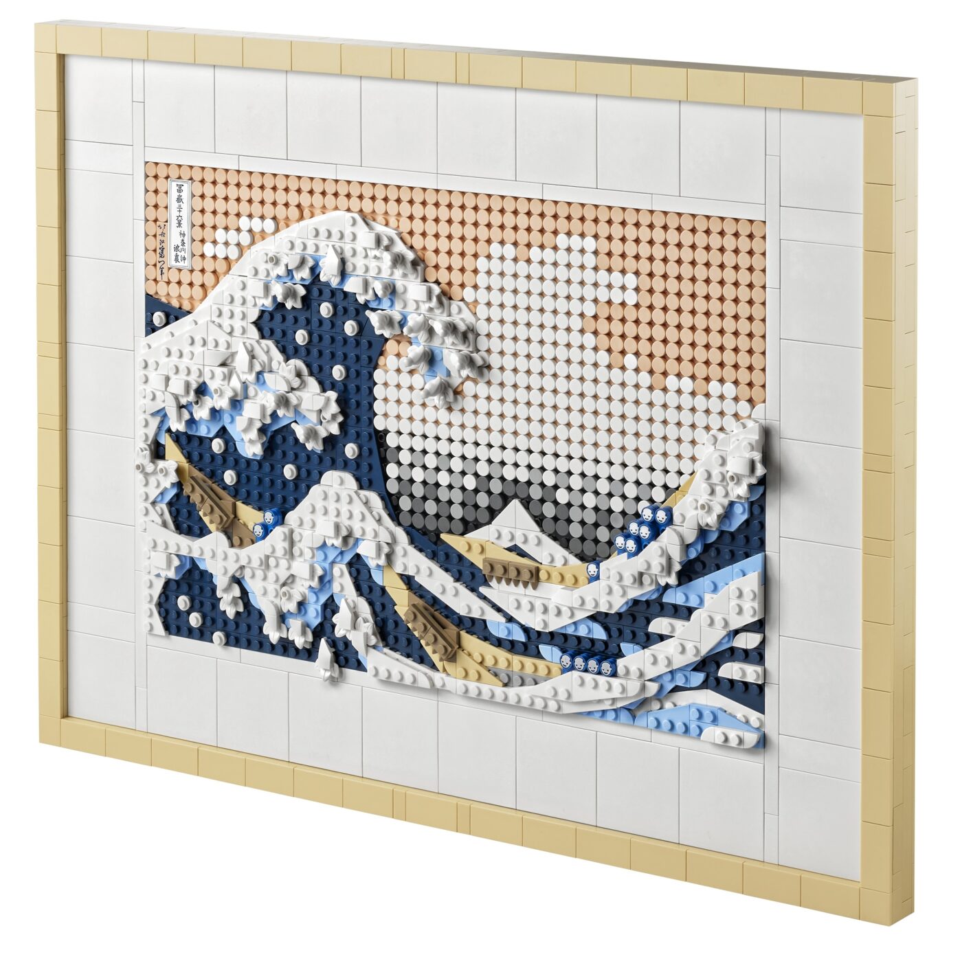 Lego hokusai the great wave crashes into the lego art theme in