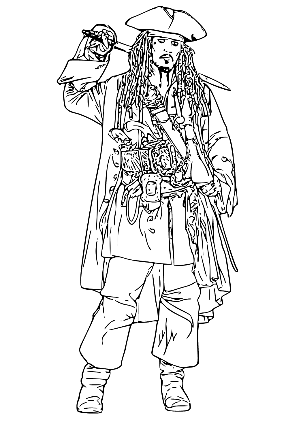 Free printable pirate difficult coloring page sheet and picture for adults and kids girls and boys