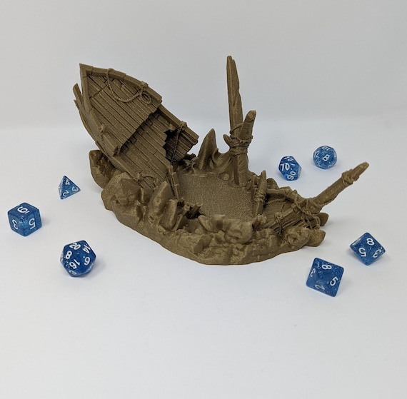 Crashed ship dice tower pirate ship dice tower marooned ship dice tower dnd gift dnd dice tower dnd dice roller dungeon master gift