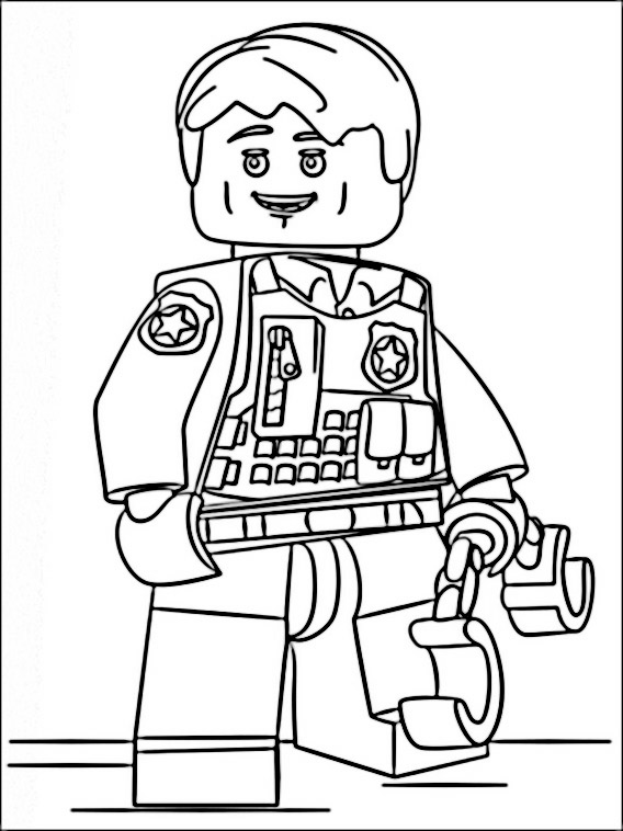 Coloring game lego police