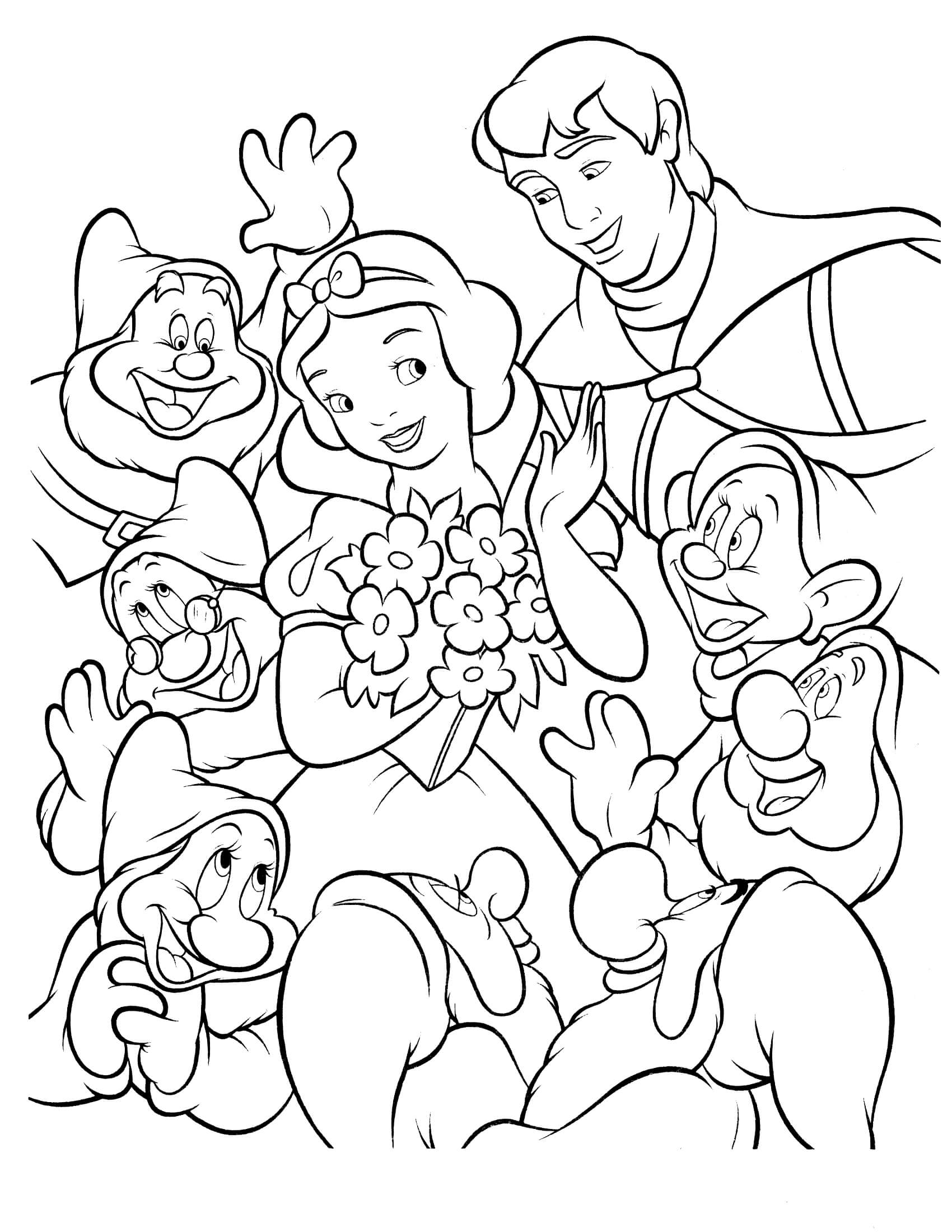 Snow white coloring pages