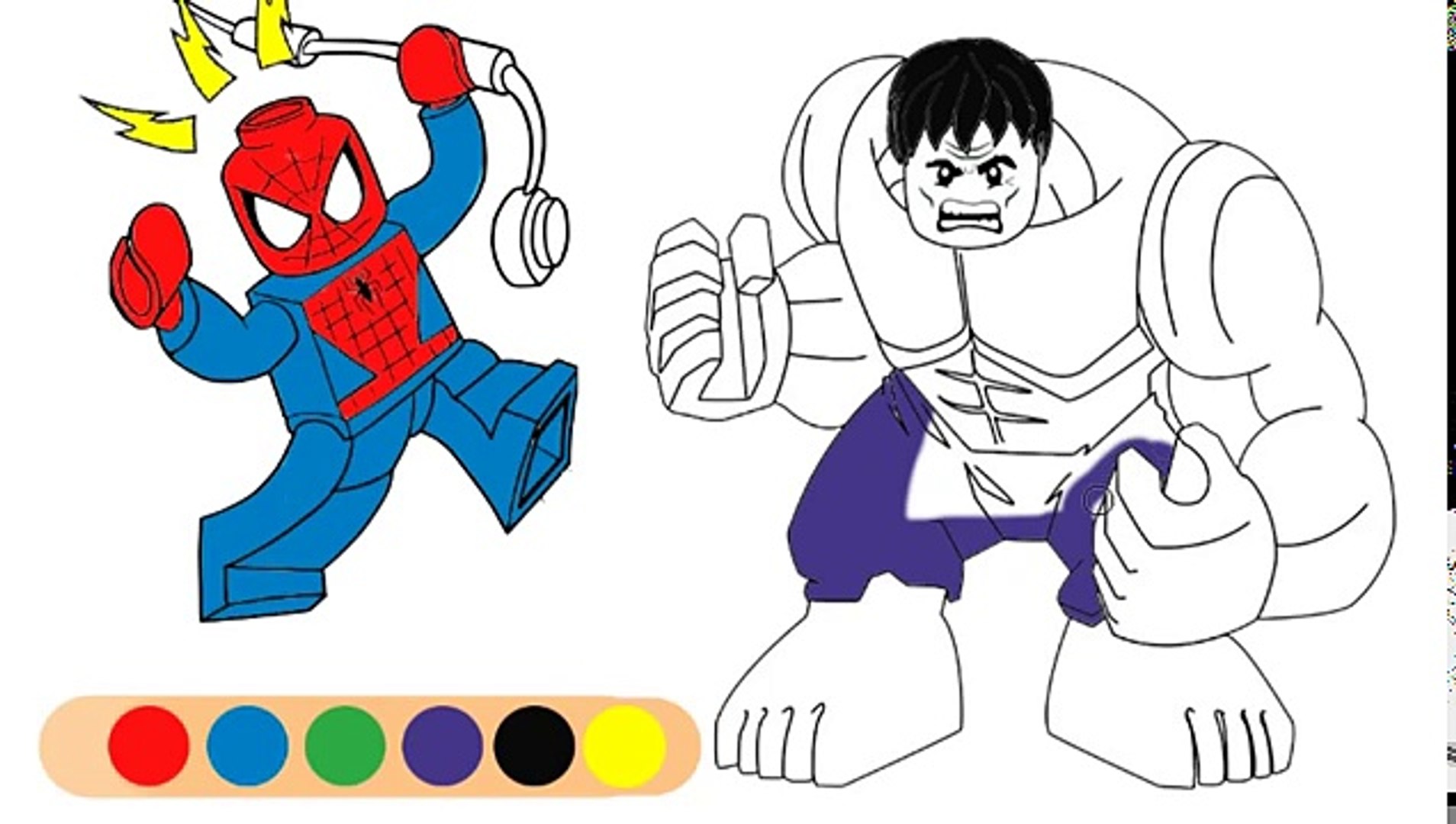 Lego hulk and spiderman