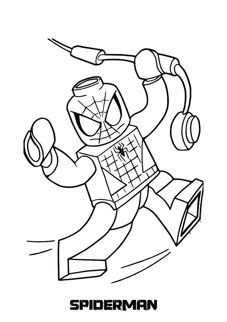 Lego spiderman coloring pages ð to print and color