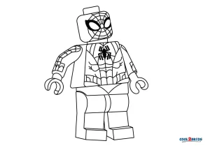 Free printable lego spiderman coloring pages for kids