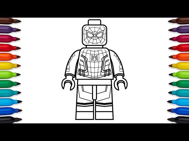 How to draw lego spider