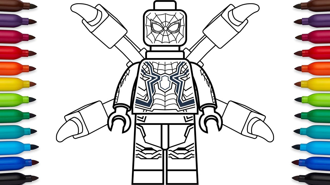 Lego spiderman coloring pages ð to print and color