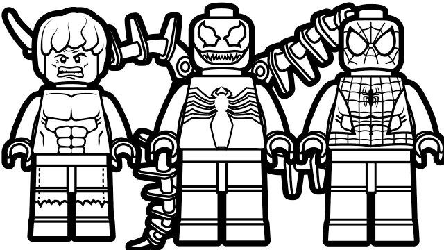 Beautiful picture of lego spiderman coloring pages