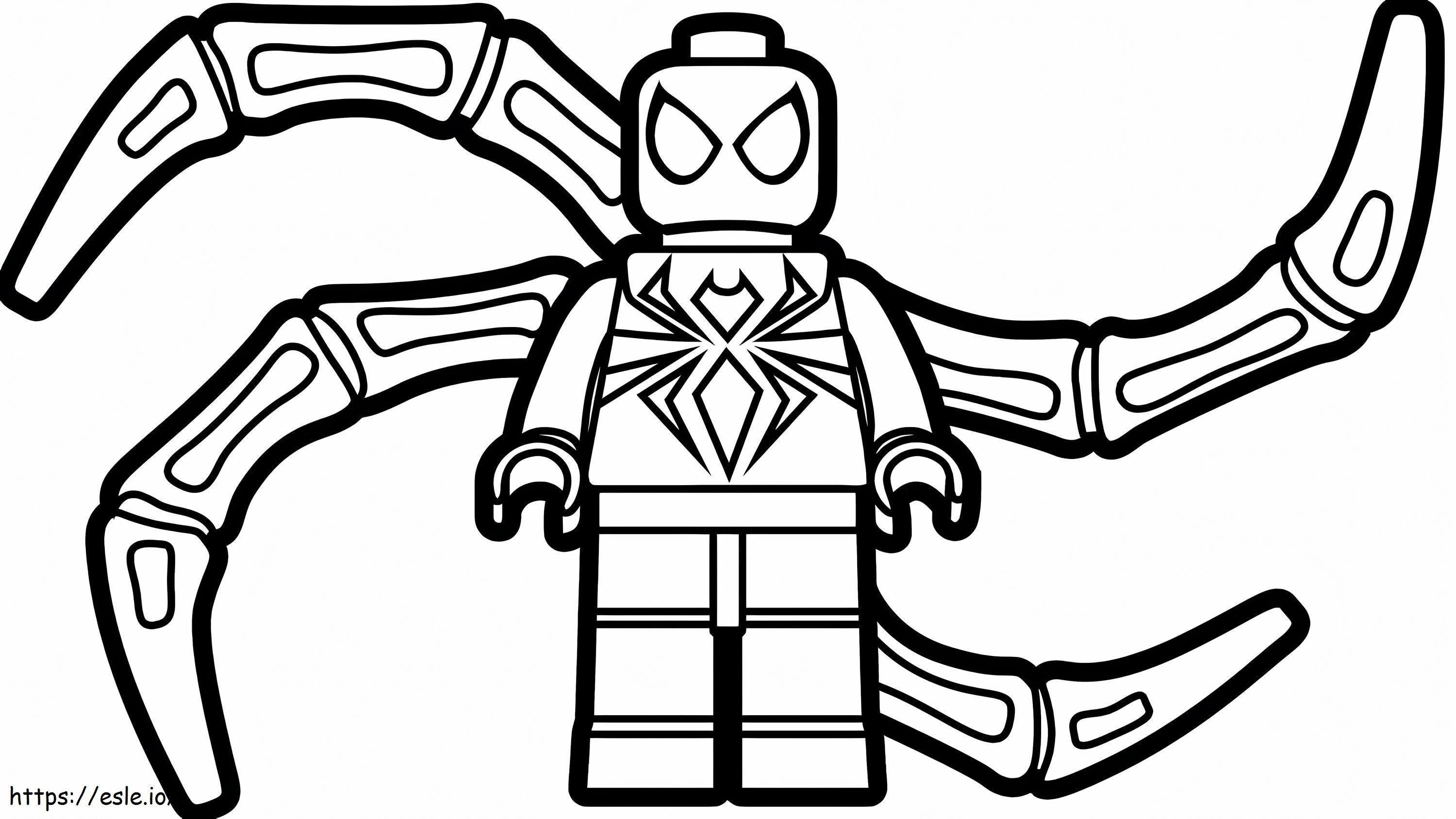 Lego iron spiderman coloring page