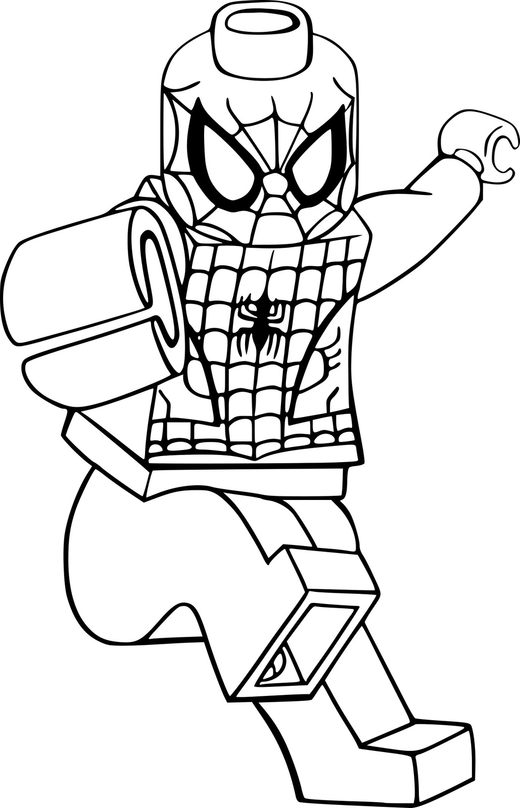 Lego spiderman coloring pages ð to print and color