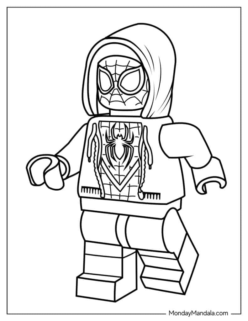 Miles morales coloring pages free pdf printables