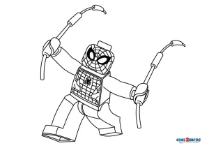 Free printable lego spiderman coloring pages for kids