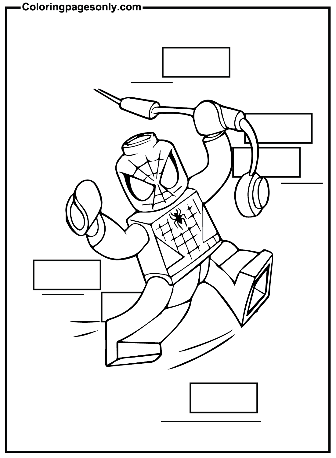 Lego spiderman coloring pages