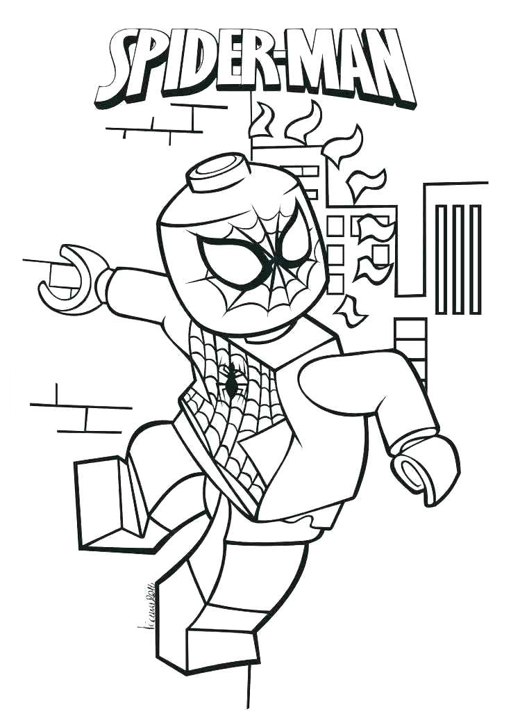 Lego superhero coloring pages