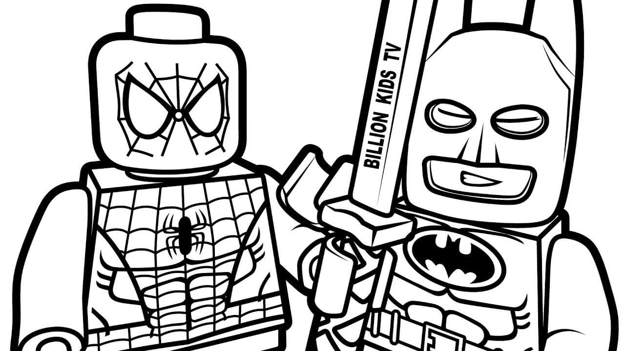 Lego spiderman pages â printable pages