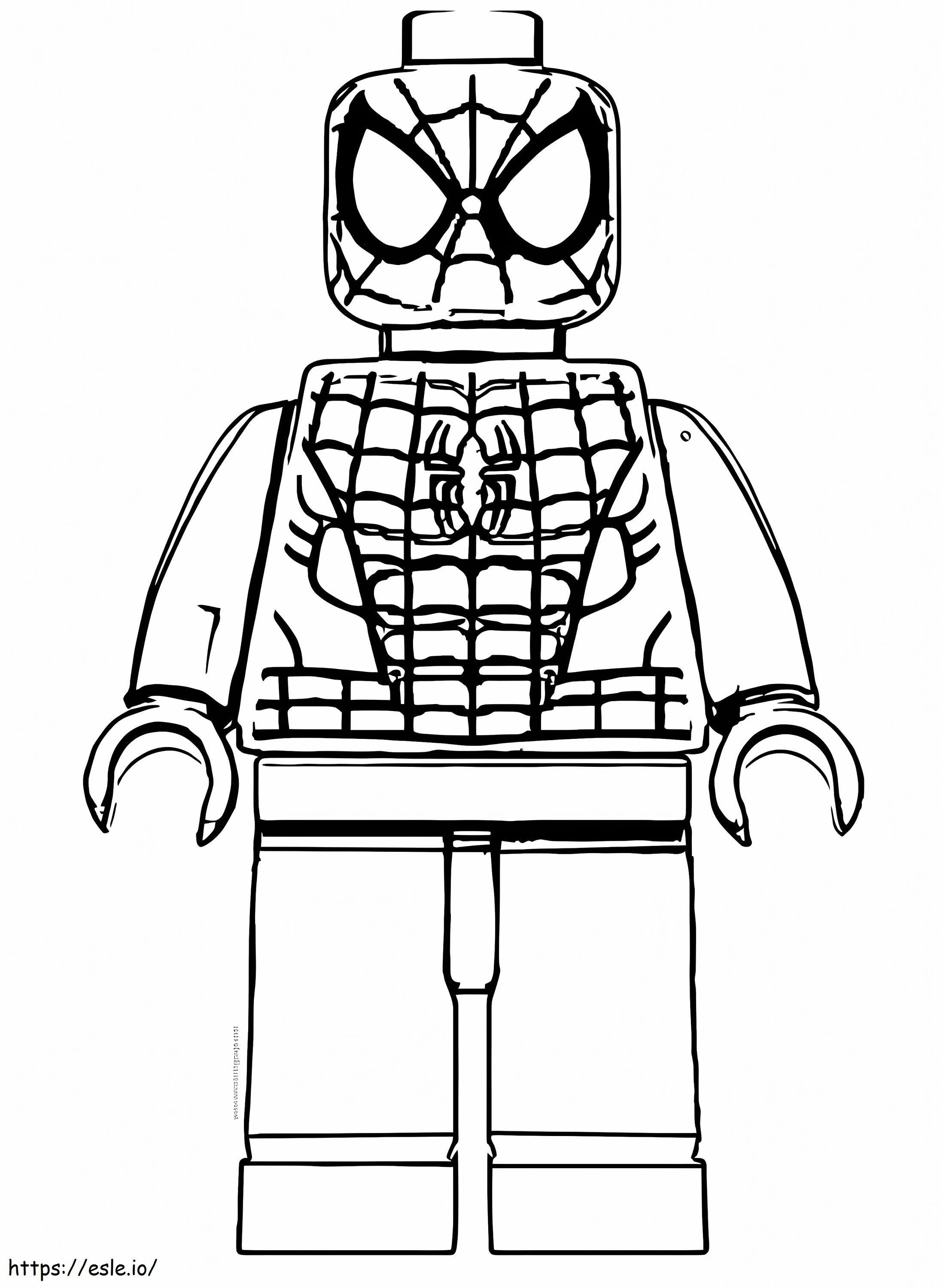 Lego spiderman coloring page