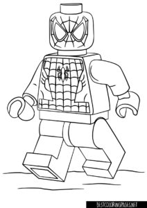 Lego spiderman coloring page