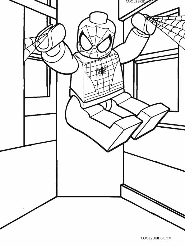 Lego spiderman coloring pages ð to print and color