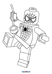 Free printable lego spiderman coloring pages for kids