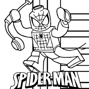 Lego spiderman coloring pages printable for free download