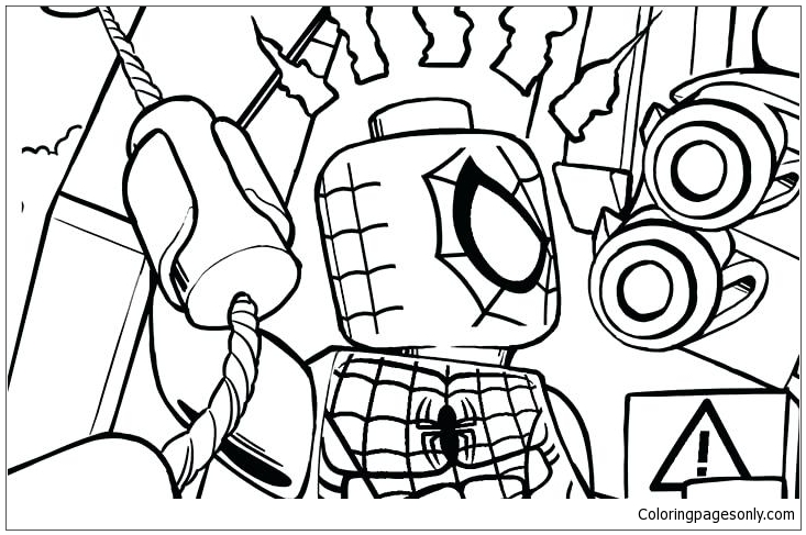 Lego spiderman coloring pages