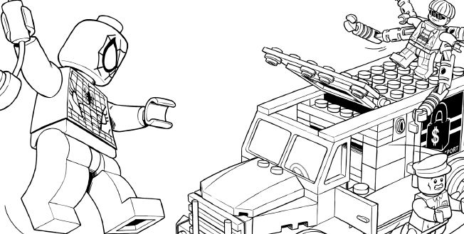 Lego spiderman coloring pages ð to print and color