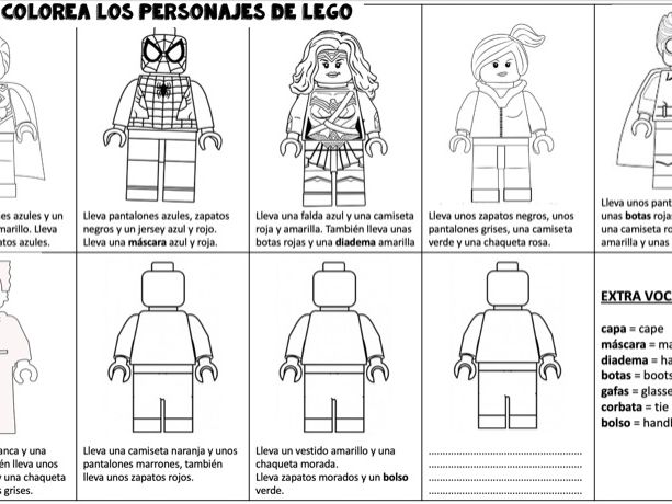 Lego colouring clothes teaching resources