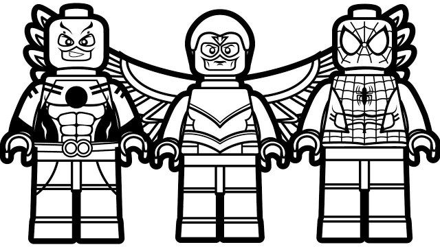 Beautiful picture of lego spiderman coloring pages