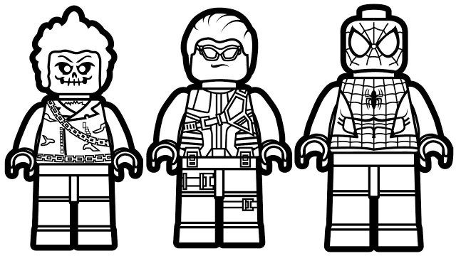 Beautiful picture of lego spiderman coloring pages