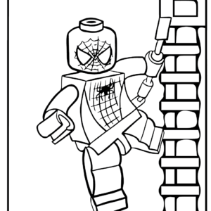 Lego spiderman coloring pages printable for free download